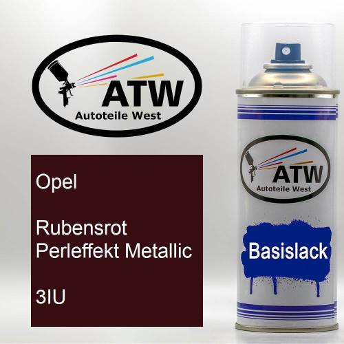 Opel, Rubensrot Perleffekt Metallic, 3IU: 400ml Sprühdose, von ATW Autoteile West.